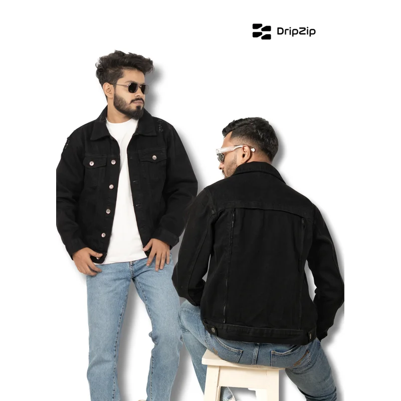 Black Denim Jacket - Blank